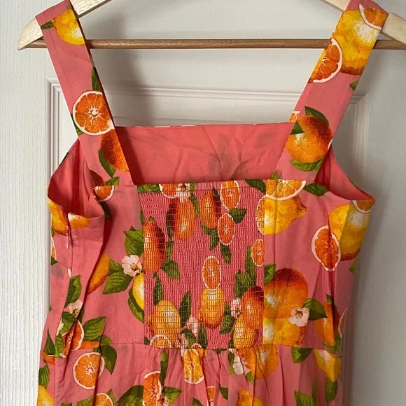Talbots Pink and Orange Floral Maxi Dress - Picture 3 of 4